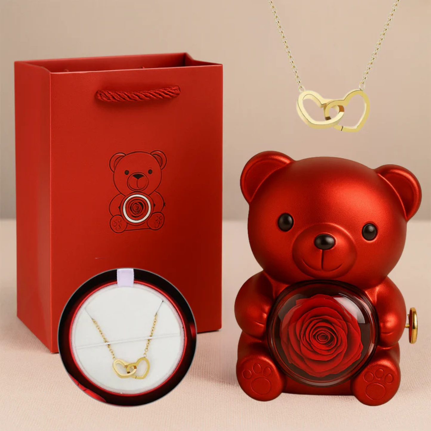 Ours Éternel & Collier Personnalisé